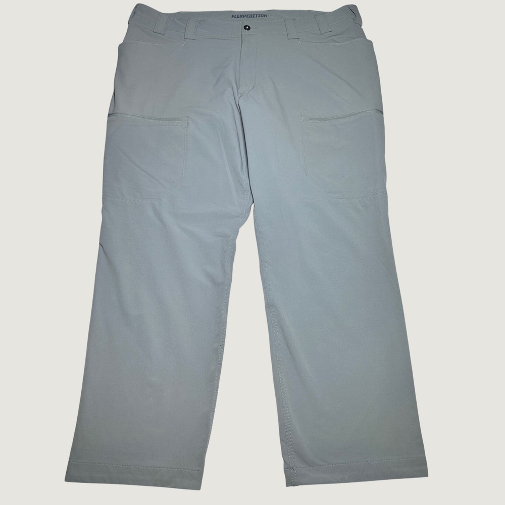 Duluth Trading Flexpedition Pants Men 42x32 Relaxed Fit Cargo Stretch Nylon Gray